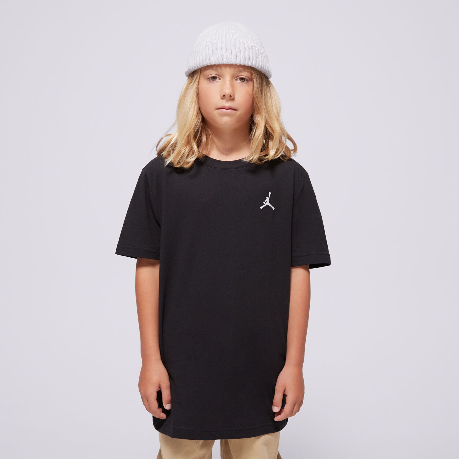 Otroška majica s kratkimi rokavi JORDAN T-SHIRT JDB JUMPMAN AIR EMB BOY 95D266-023 črna