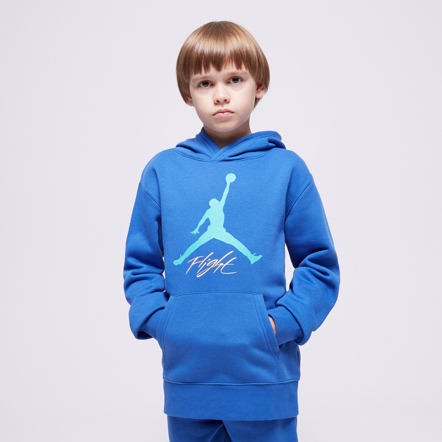 Otroški pulover JORDAN JOPICA S KAPUCO JDN JUMPMAN BASELINE PO BOY 95D277-U5H modra