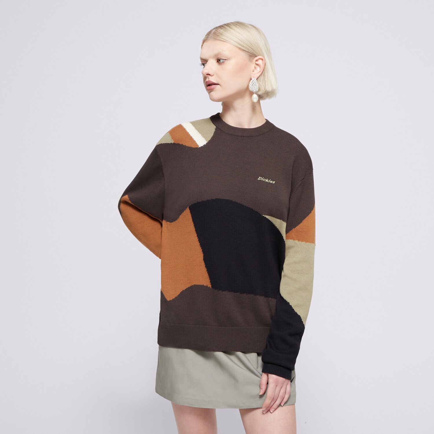 Ženski pulover DICKIES PULOVER DICKIES CAMO SWEATER DK0A864N0IP1 zelena