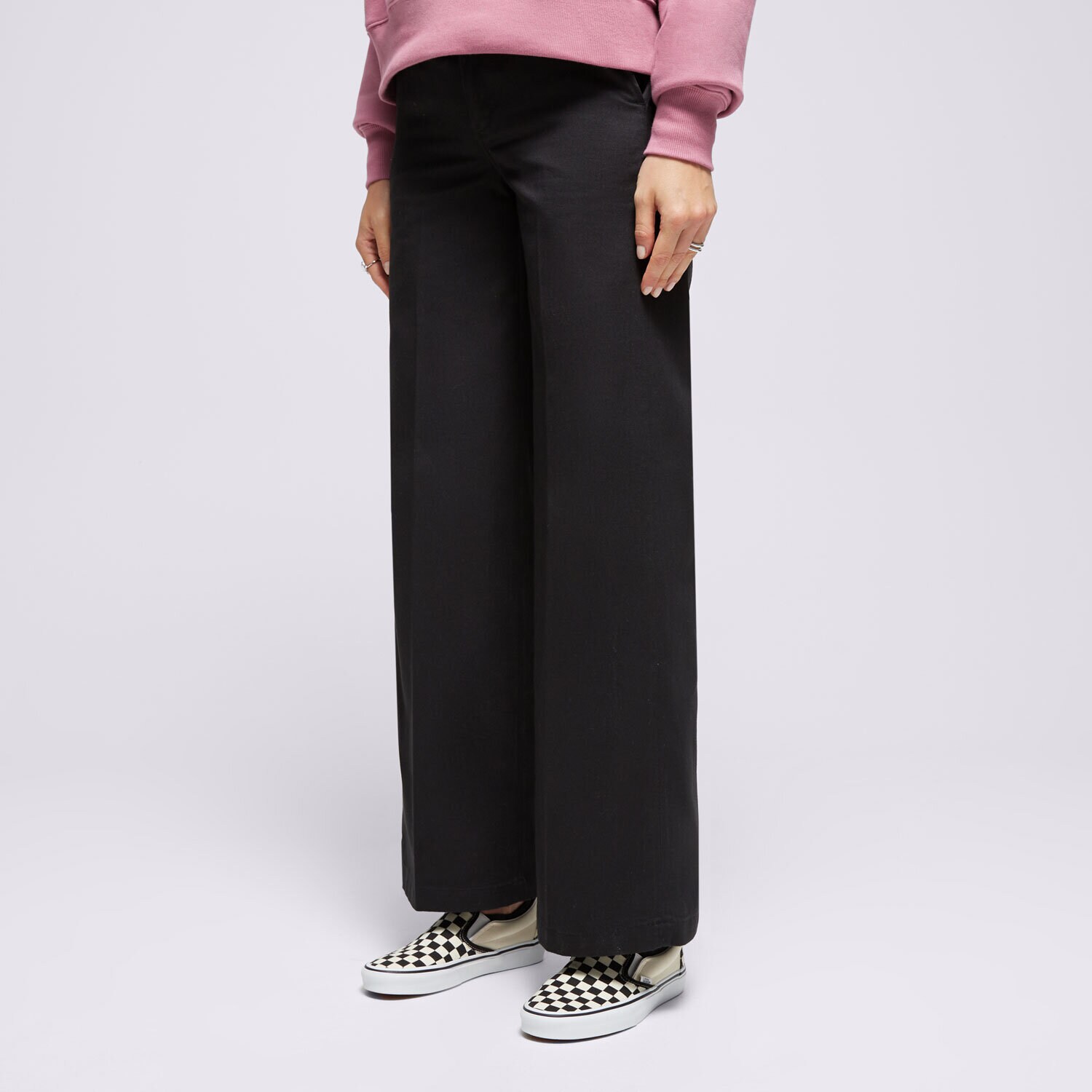 Ženske hlače DICKIES HLAČE WIDE LEG PANT DK0A4YSEBLK1 črna