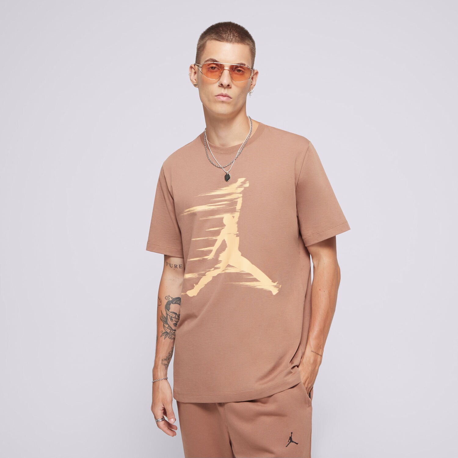 Moška majica s kratkimi rokavi T SHIRT M JORDAN MVP JM SS CREW FZ1919-223 rjava