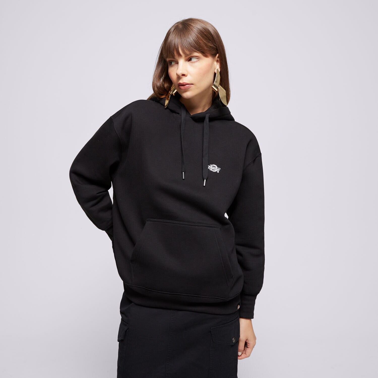 Ženski pulover DICKIES JOPICA S KAPUCO SUMMERDALE HOODIE DK0A4XYWBLK1 črna