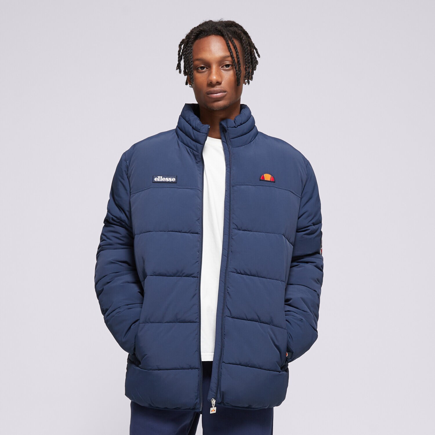 Moška zimska jakna ELLESSE JAKNA PUHASTA NEBULA PADDED JACKET NAVY SHR12789429 mornarsko modra