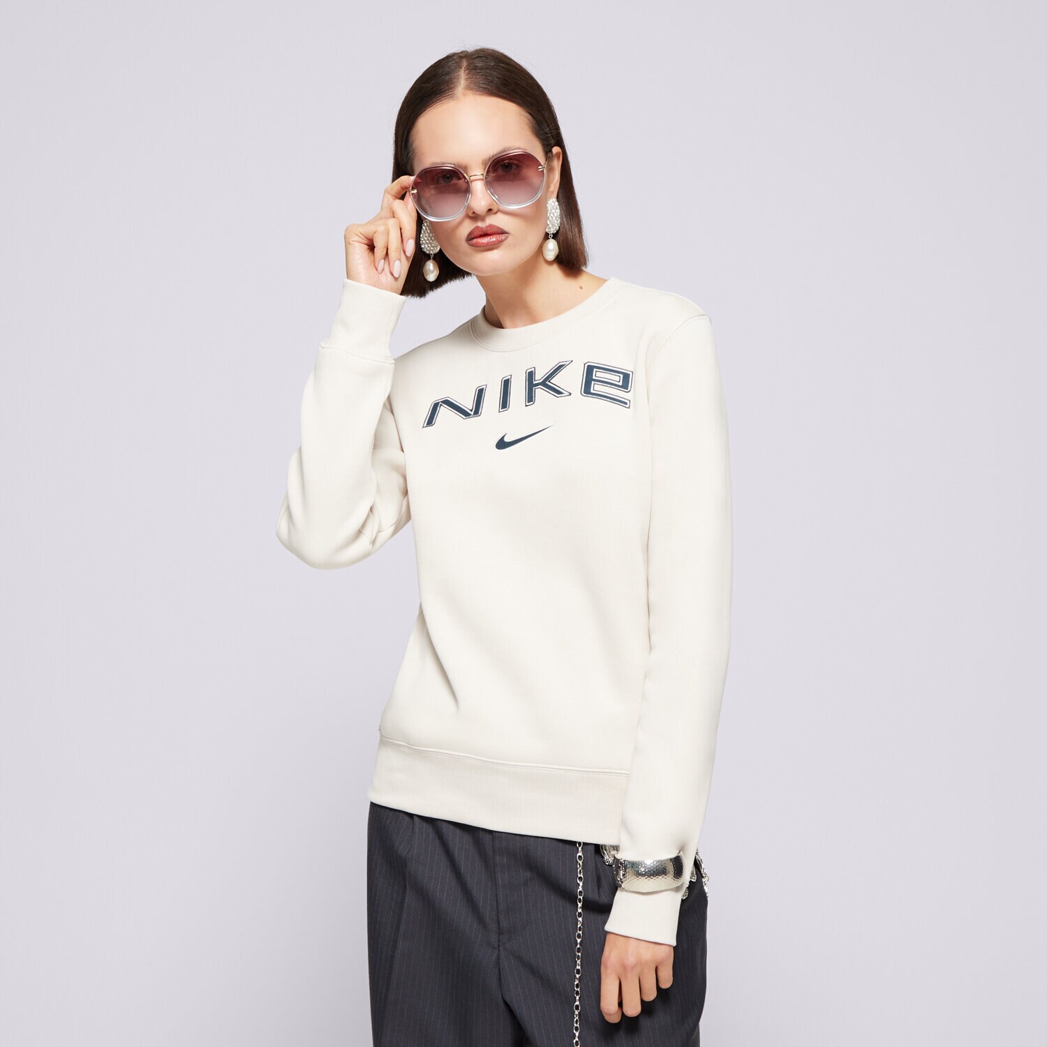 Ženski pulover NIKE JOPICA W NSW PHNX FLC STD LOGO CREW HM9754-104 bež
