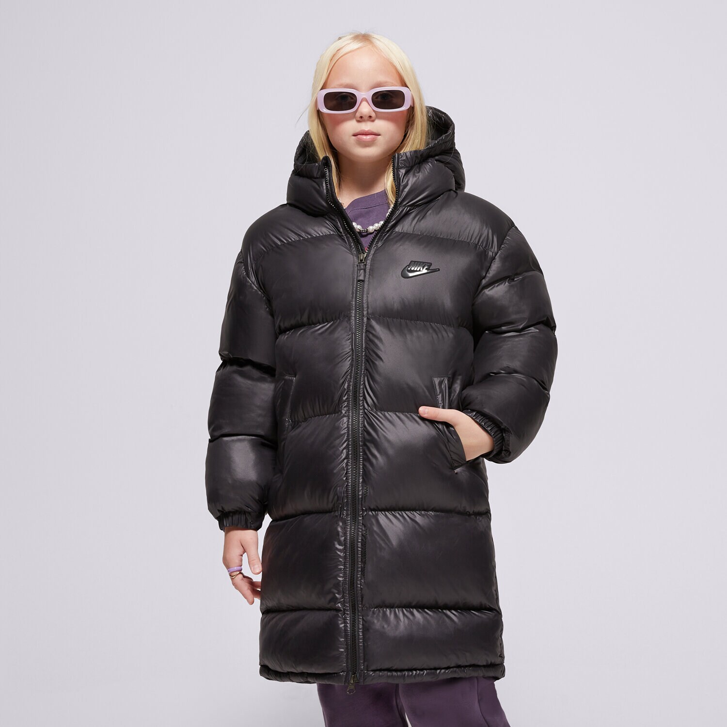 Otroški pulover NIKE JAKNA ZIMSKA K NSW TF RPL HGH SYF EO PRK UL GIRL FD2842-011 črna