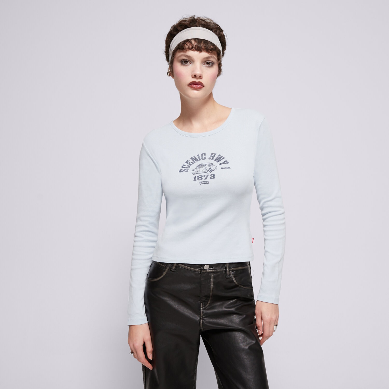Ženska majica s kratkimi rokavi LEVI'S T-SHIRT GRAPHIC LS RICKIE TEE BLUES A0459-0010 modra
