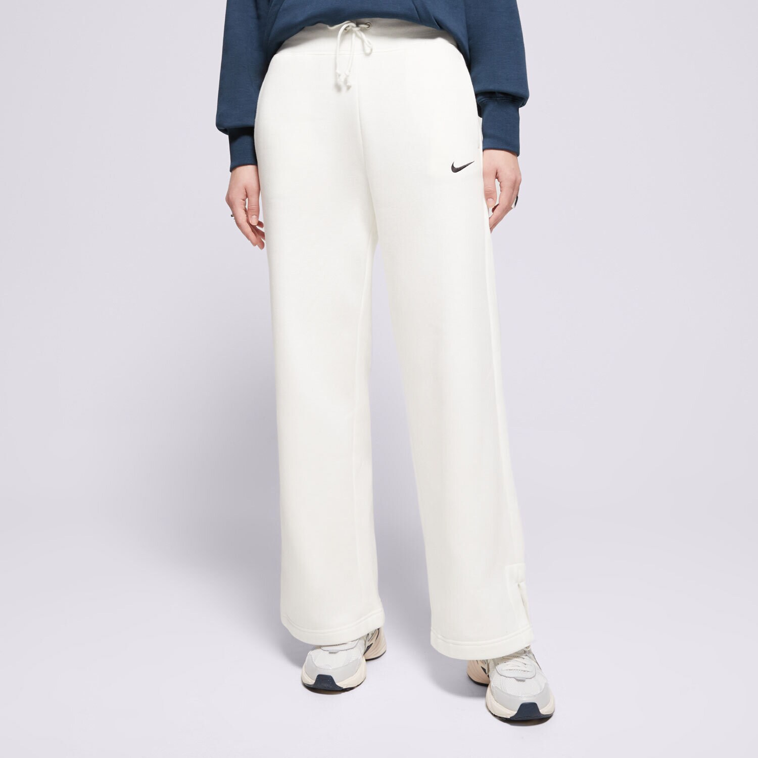 Ženske hlače NIKE HLAČE W NSW PHNX FLC HR PANT WIDE DQ5615-133 bela