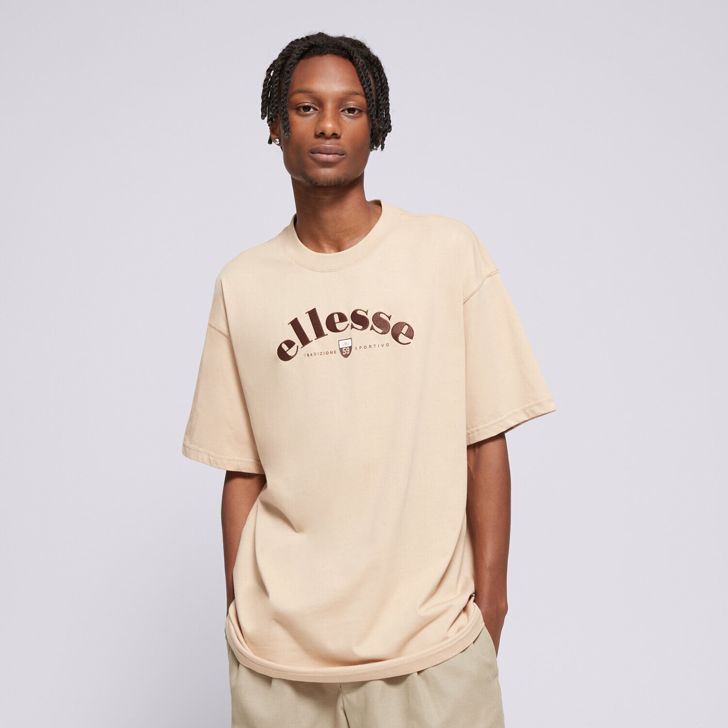 Moška majica s kratkimi rokavi ELLESSE T-SHIRT FRANKS TEE BEIGE SHX21071214 rjava