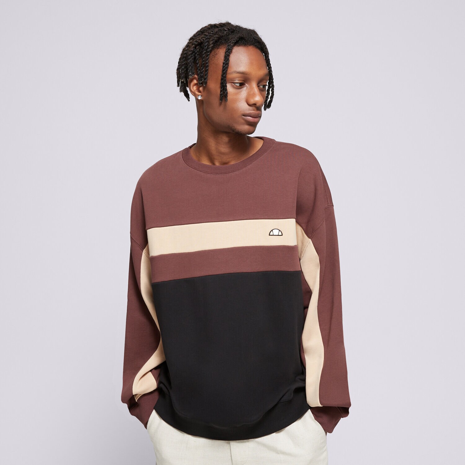 Moški pulover ELLESSE JOPICA ANDORA SWEATSHIRT BRWN/BLK SHX20991220 rjava
