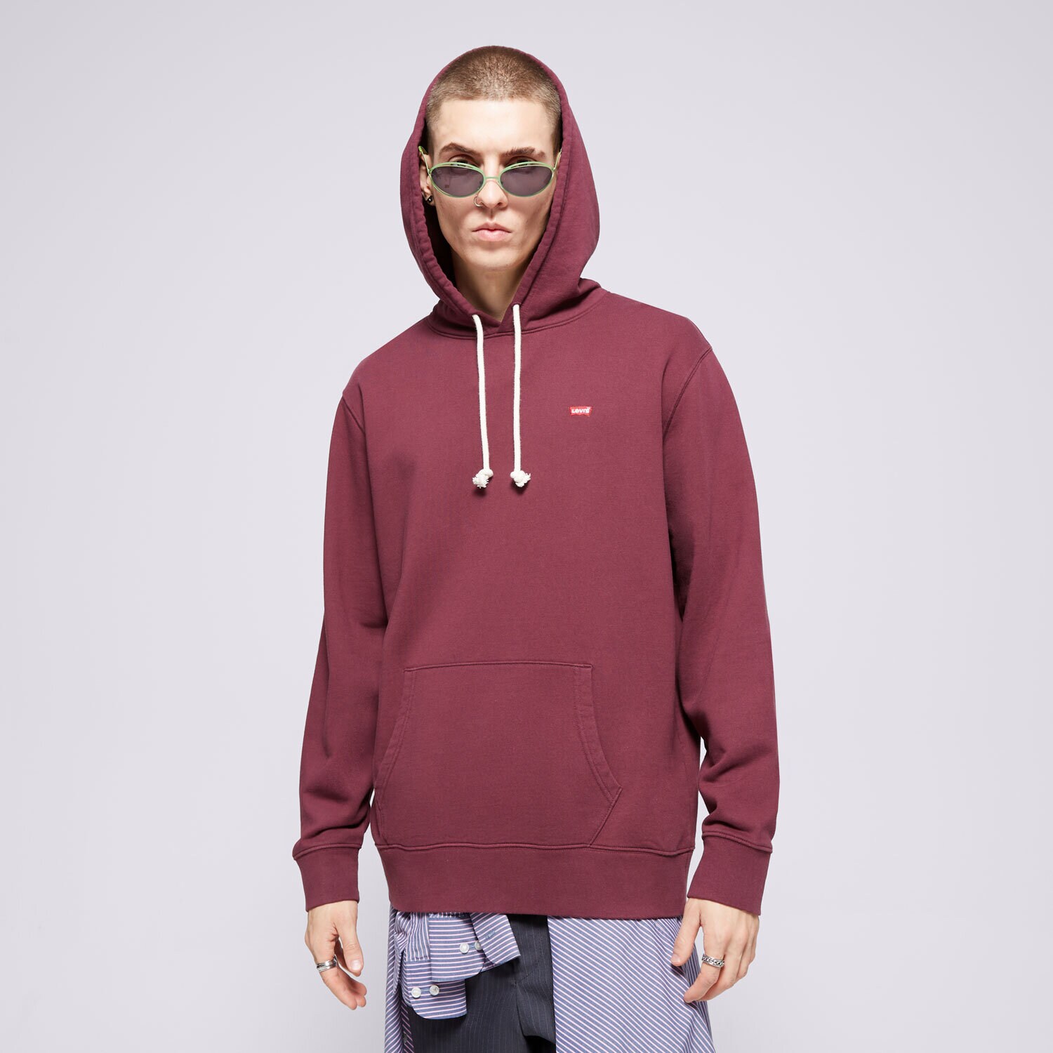 Moški pulover LEVI'S JOPICA S KAPUCO THE ORIGINAL HM HOODIE REDS 34581-0044 bordo