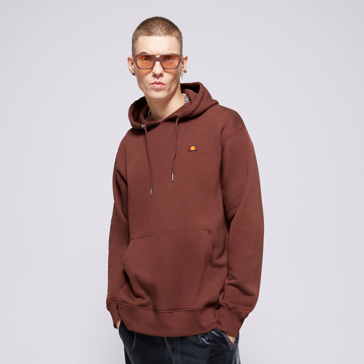 Moški pulover ELLESSE JOPICA S KAPUCO VARON OH HOODY D BRWN SMG22037202 rjava