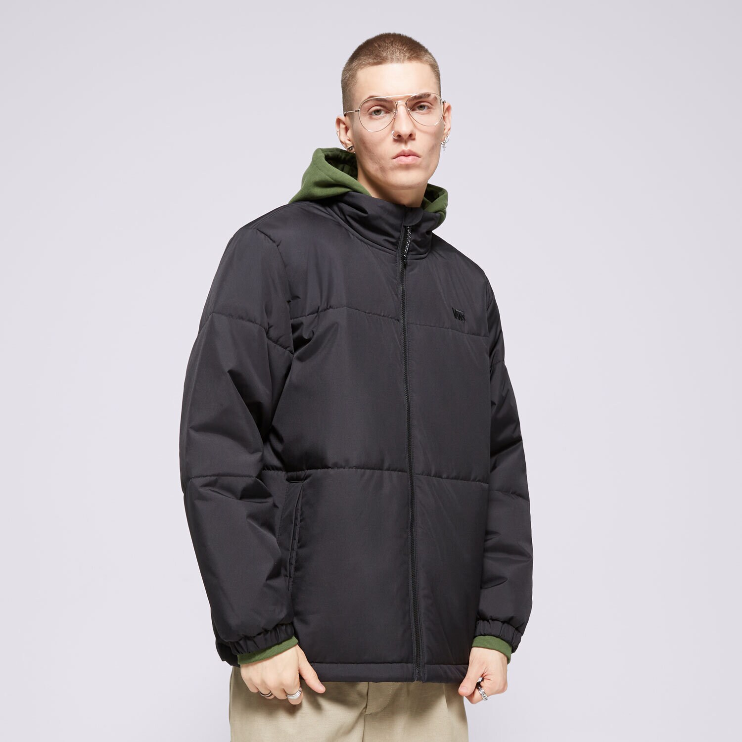 Moška zimska jakna VANS JAKNA ZIMSKA MTE NO HOOD NORRIS PUFFER VN000HN7BLK1 črna