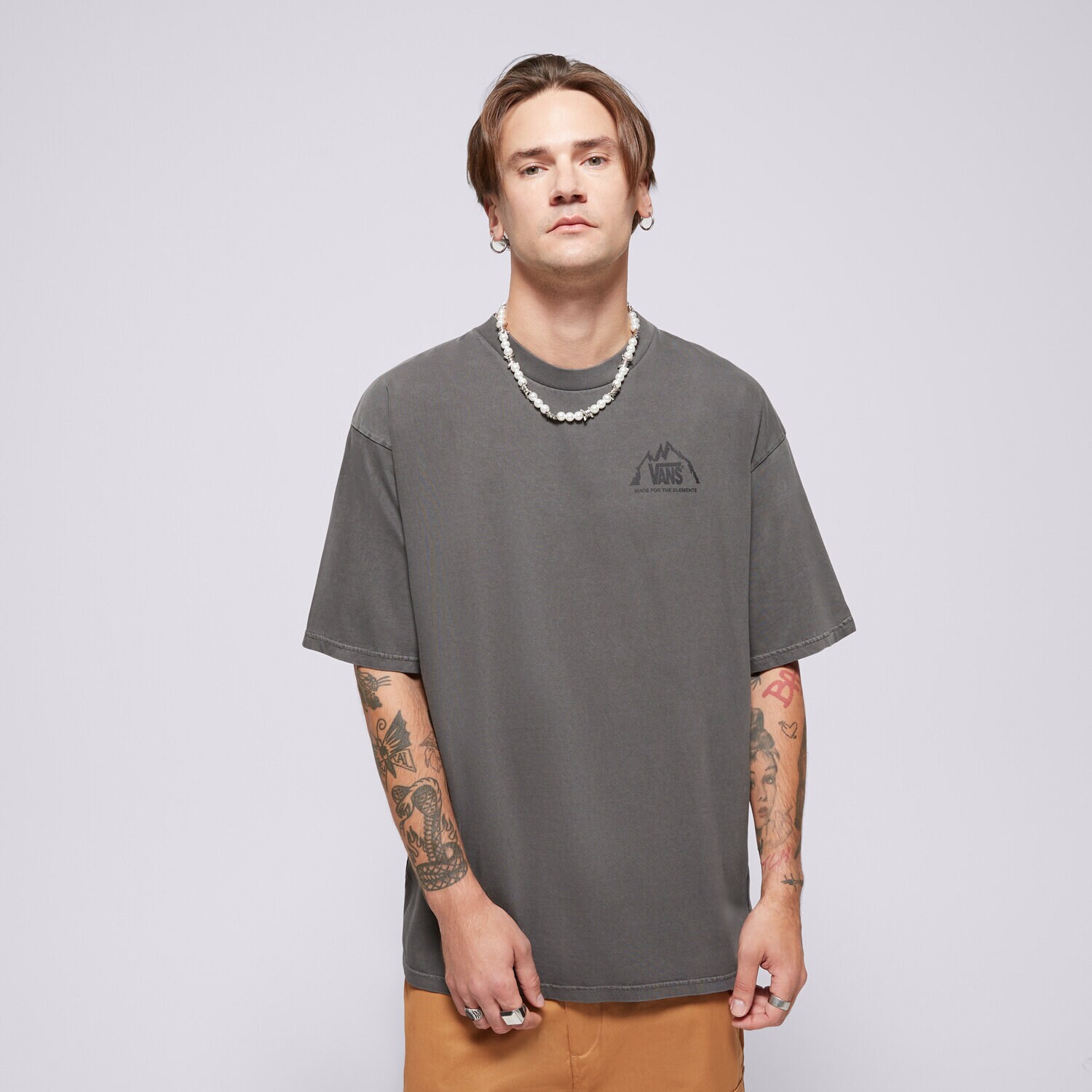 Moška majica s kratkimi rokavi VANS T-SHIRT MTE CRESTLINE SS TEE VN000JQPBLK1 črna