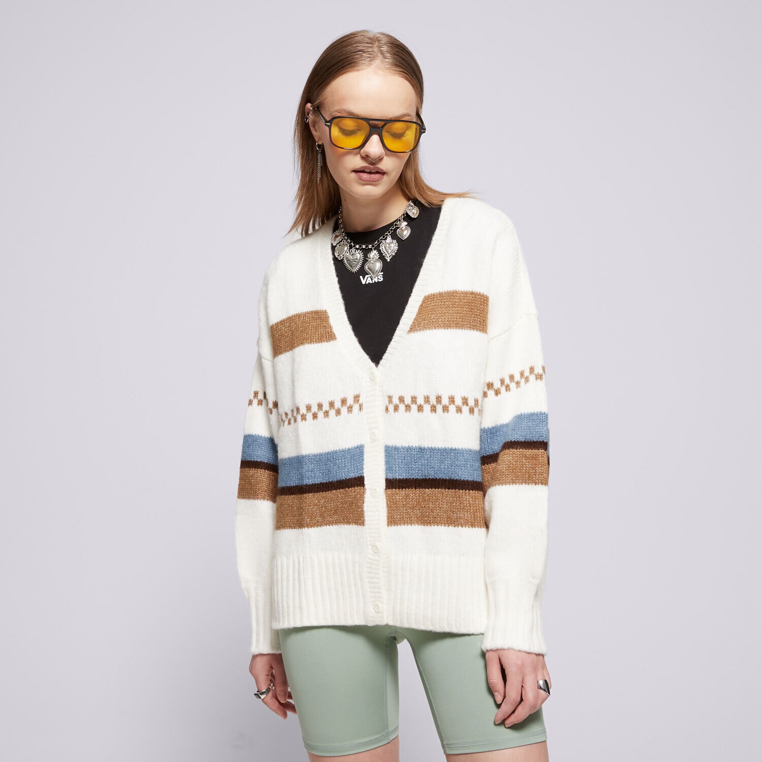 Ženski pulover VANS PULOVER VALERIE STRIPE CARDIGAN