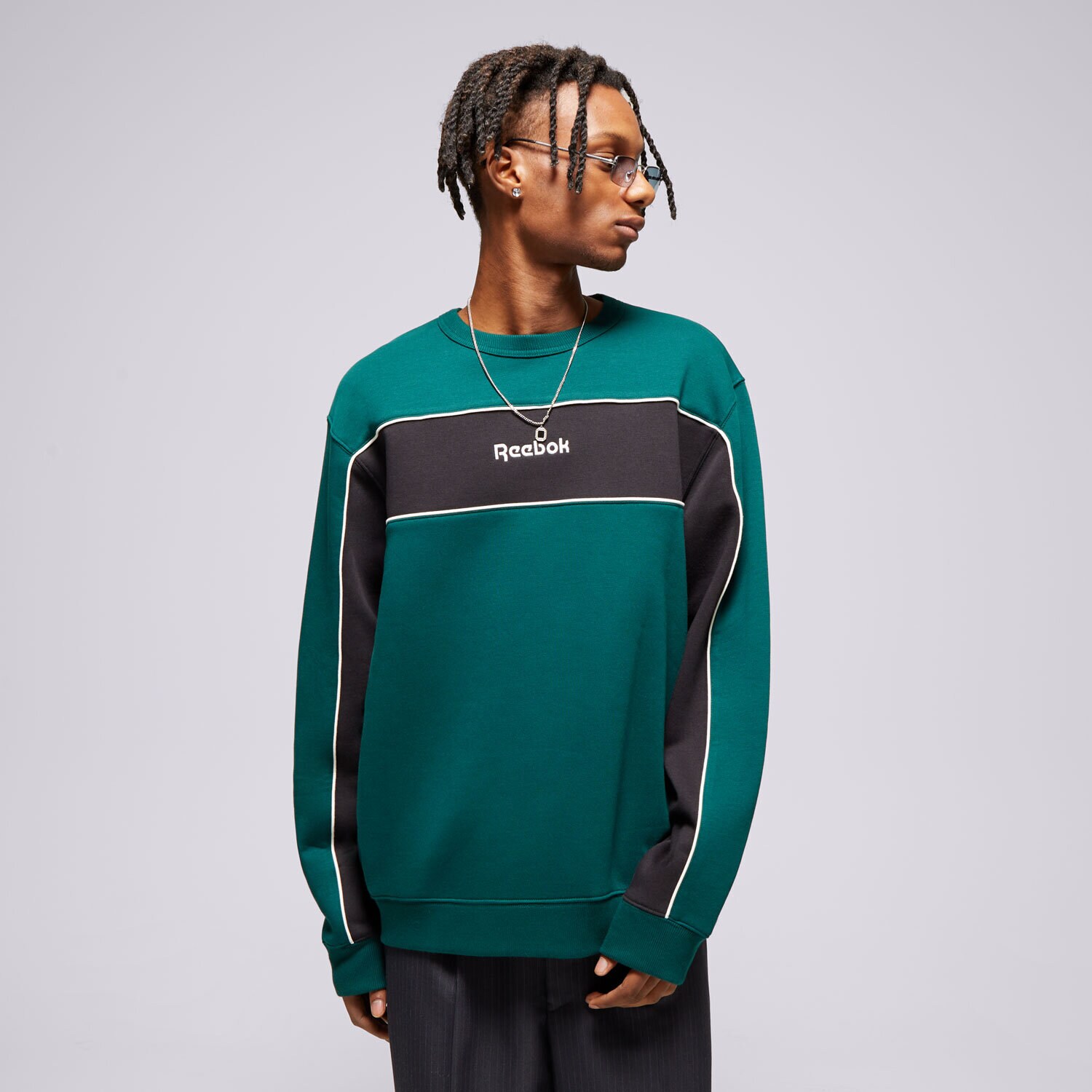 Moški pulover REEBOK JOPICA CL TEAM TRADITION CREW 100205660 zelena