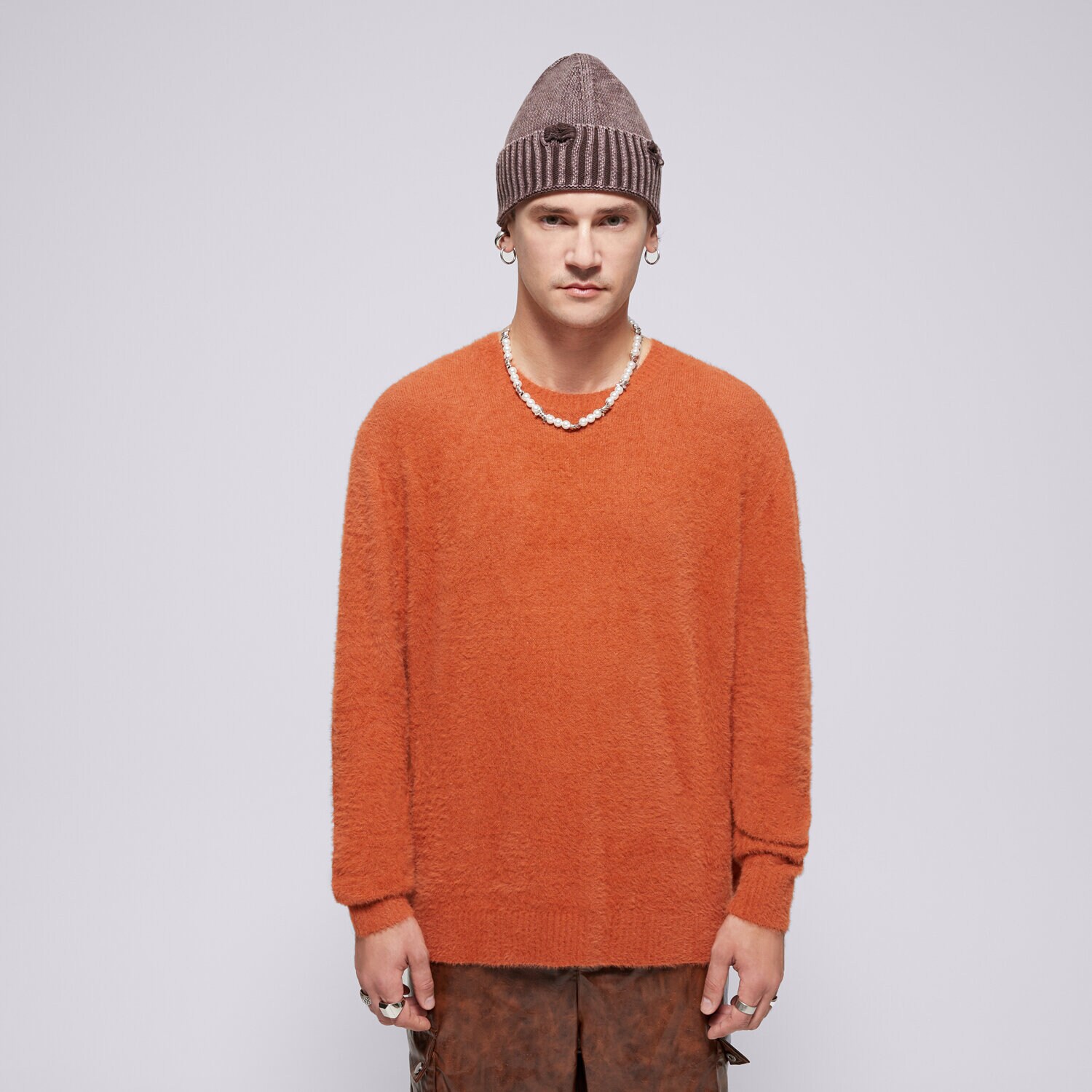Moški pulover VANS PULOVER ELMSFORD SOLID CREW SWEATER VN000HE4C9J oranžna