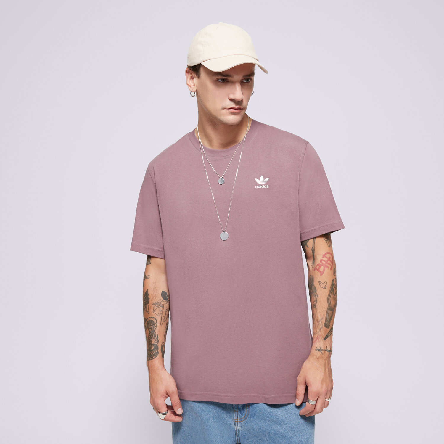 Moška majica s kratkimi rokavi ADIDAS T-SHIRT ESS TEE IZ2104 vijolična