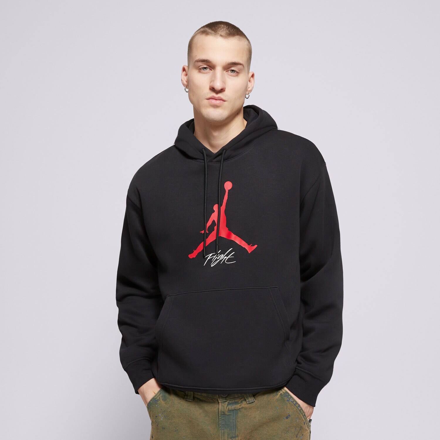 Moški pulover JOPICA S KAPUCO JORDAN ESS FLC BASELINE HOODIE  FD7545-013 črna