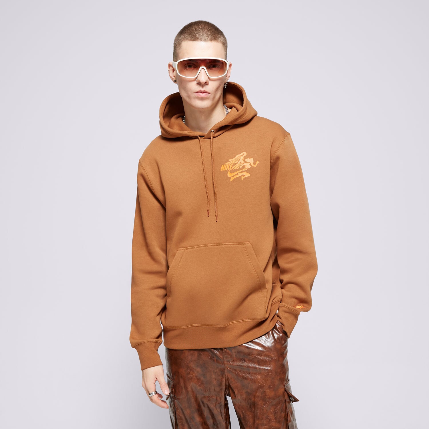 Moški pulover NIKE JOPICA S KAPUCO M   NK CLUB BB PO HOODIE NVLTY FZ0903-281 rjava