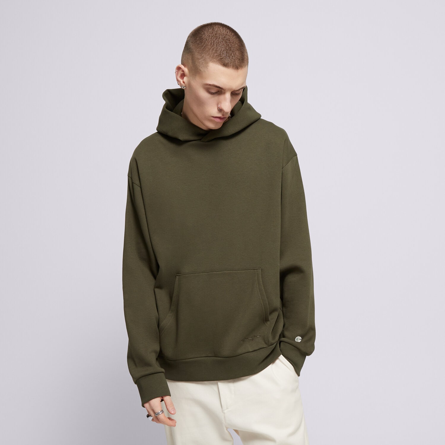Moški pulover CHAMPION JOPICA S KAPUCO HOODED SWEATSHIRT 220423GS508 kaki