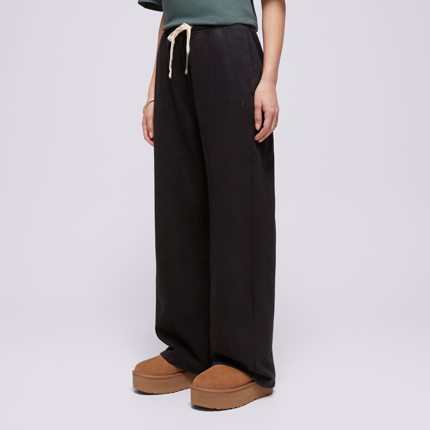 Ženske hlače CHAMPION HLAČE WIDE LEG PANTS 117638KK001 črna