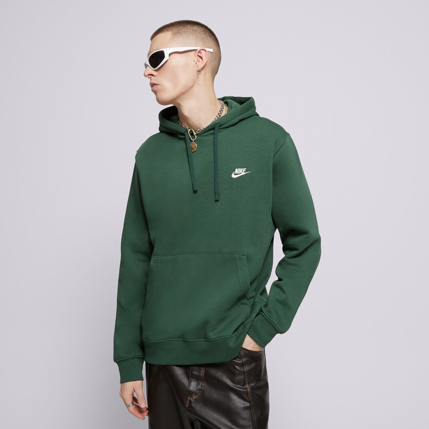Moški pulover NIKE JOPICA S KAPUCO M NSW CLUB HOODIE PO BB BV2654-323 zelena
