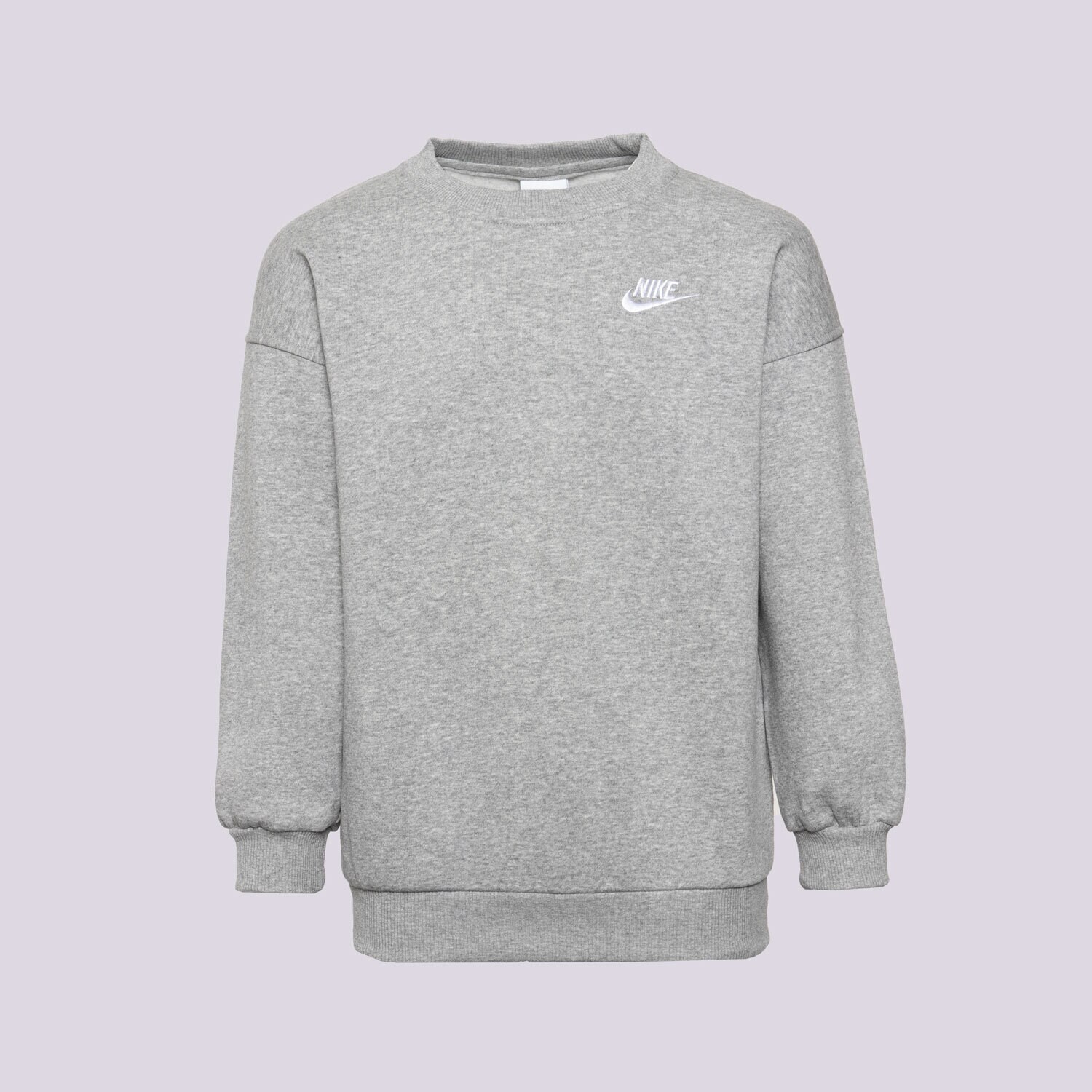 Otroški pulover NIKE JOPICA G NSW CLUB FLC OVRSZD CREW LBR GIRL FD2923-063 siva