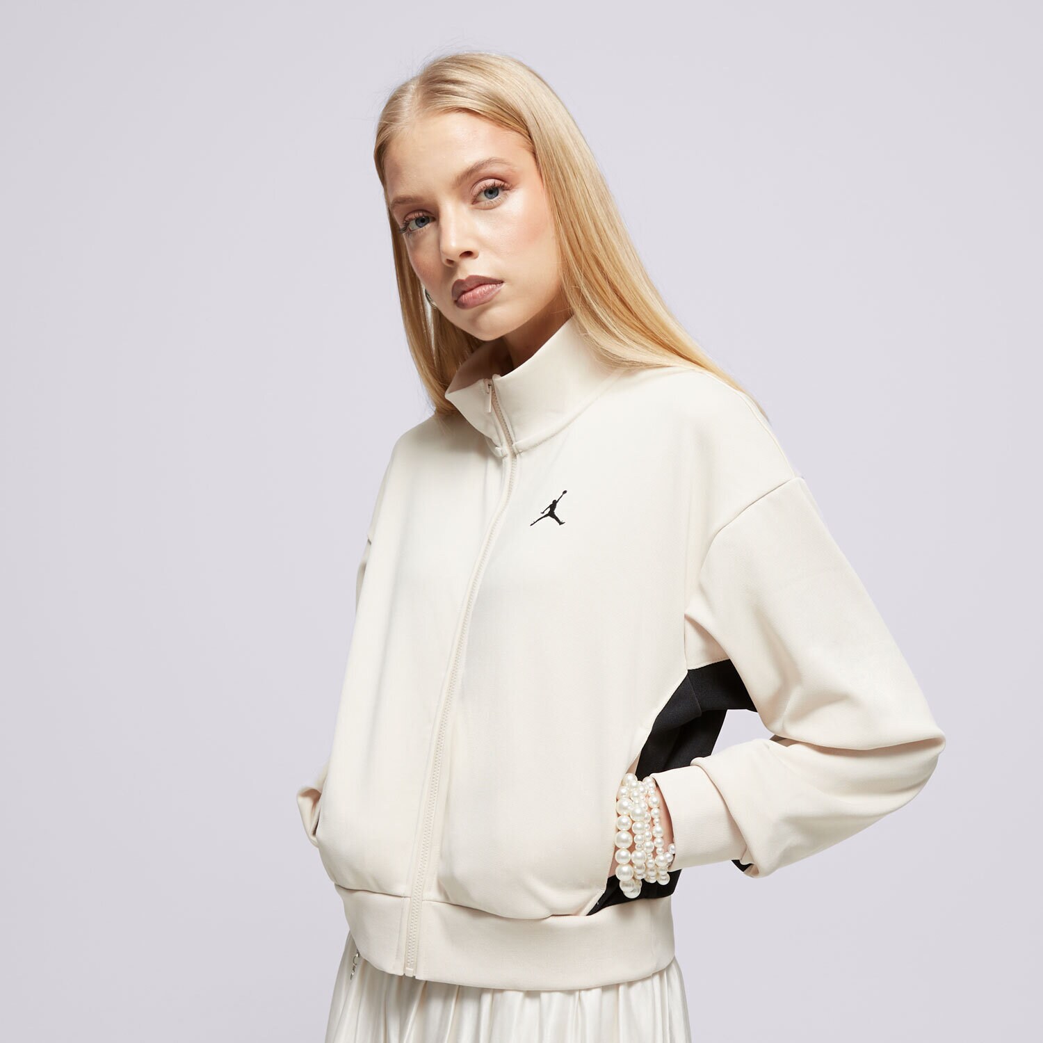 Ženska jakna za prehodni čas JORDAN  JAKNA W J KNIT JACKET CORE FV7104-203 bež