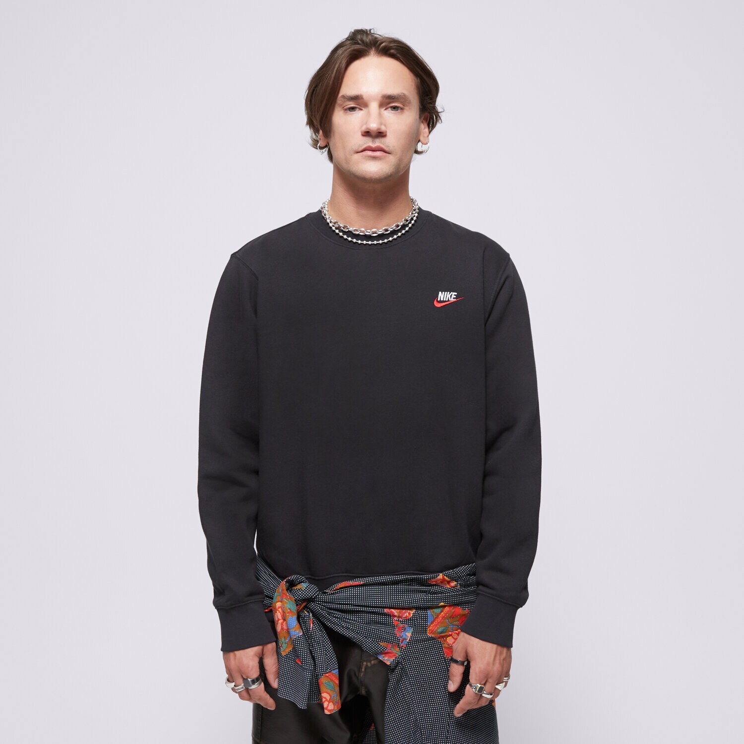 Moški pulover NIKE JOPICA M NSW CLUB DT CREW BB ESSENTIALS DQ8383-012 črna