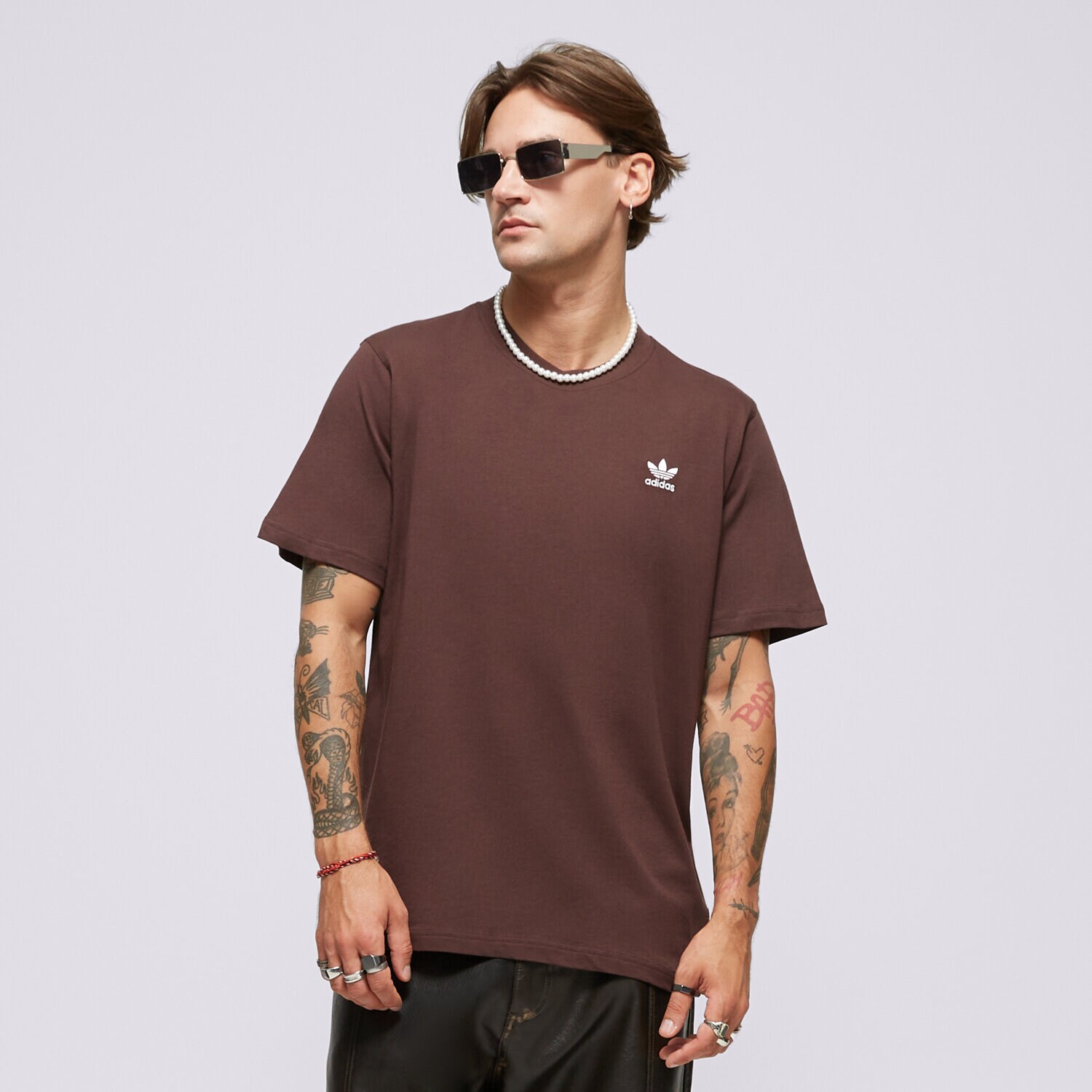Moška majica s kratkimi rokavi ADIDAS T-SHIRT ESS TEE IZ2100 rjava