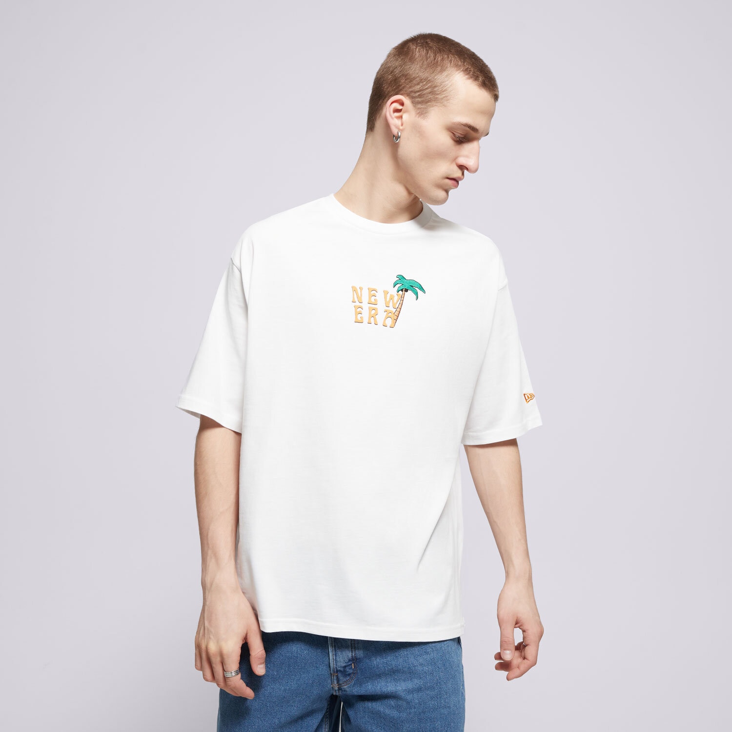 Moška majica s kratkimi rokavi NEW ERA T-SHIRT NE DRINK GRAPHIC OS NONE 60596303 bela