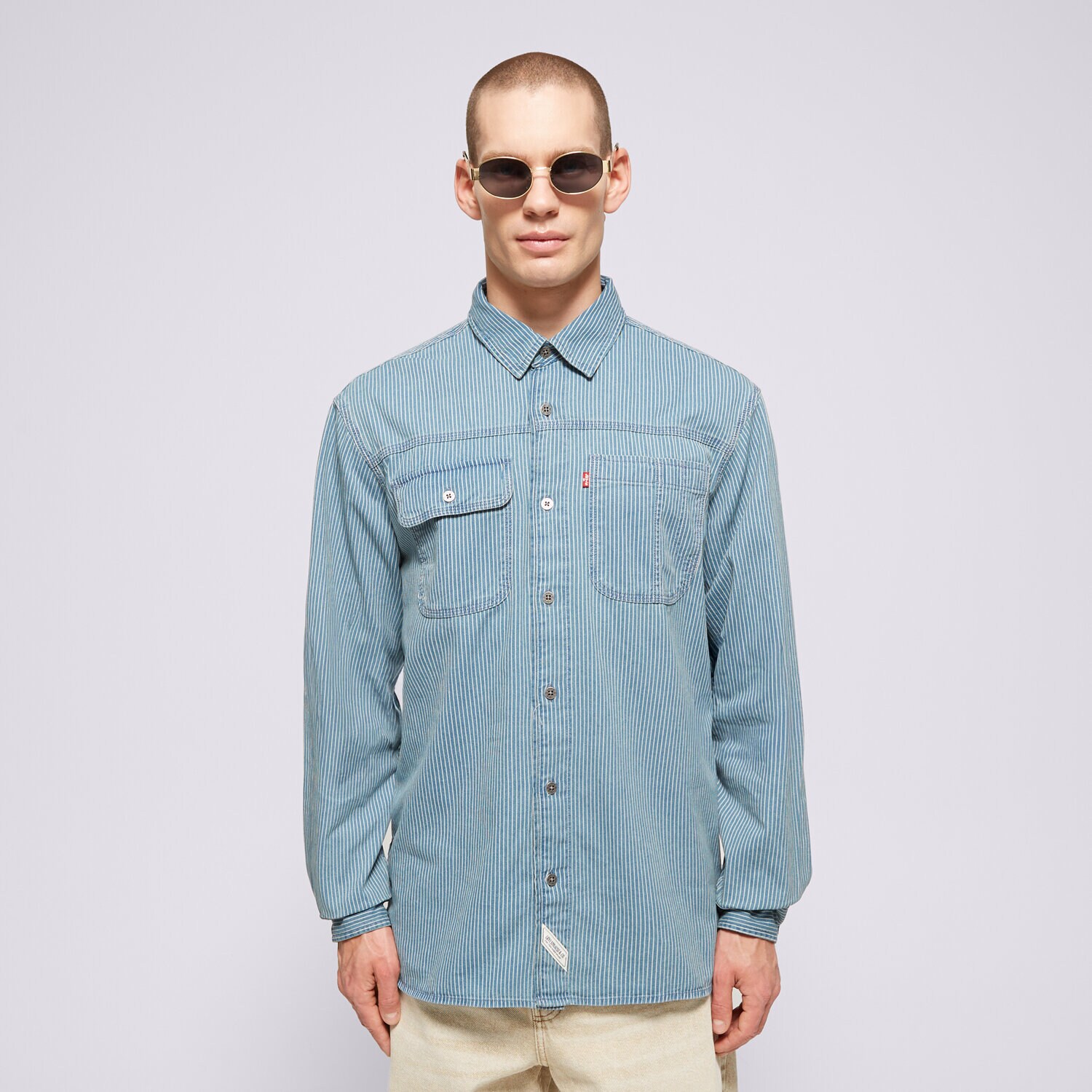 LEVI'S SRAJCA LS AUBURN WORKER MED INDIGO - FLAT FINISH A7224-0010 modra