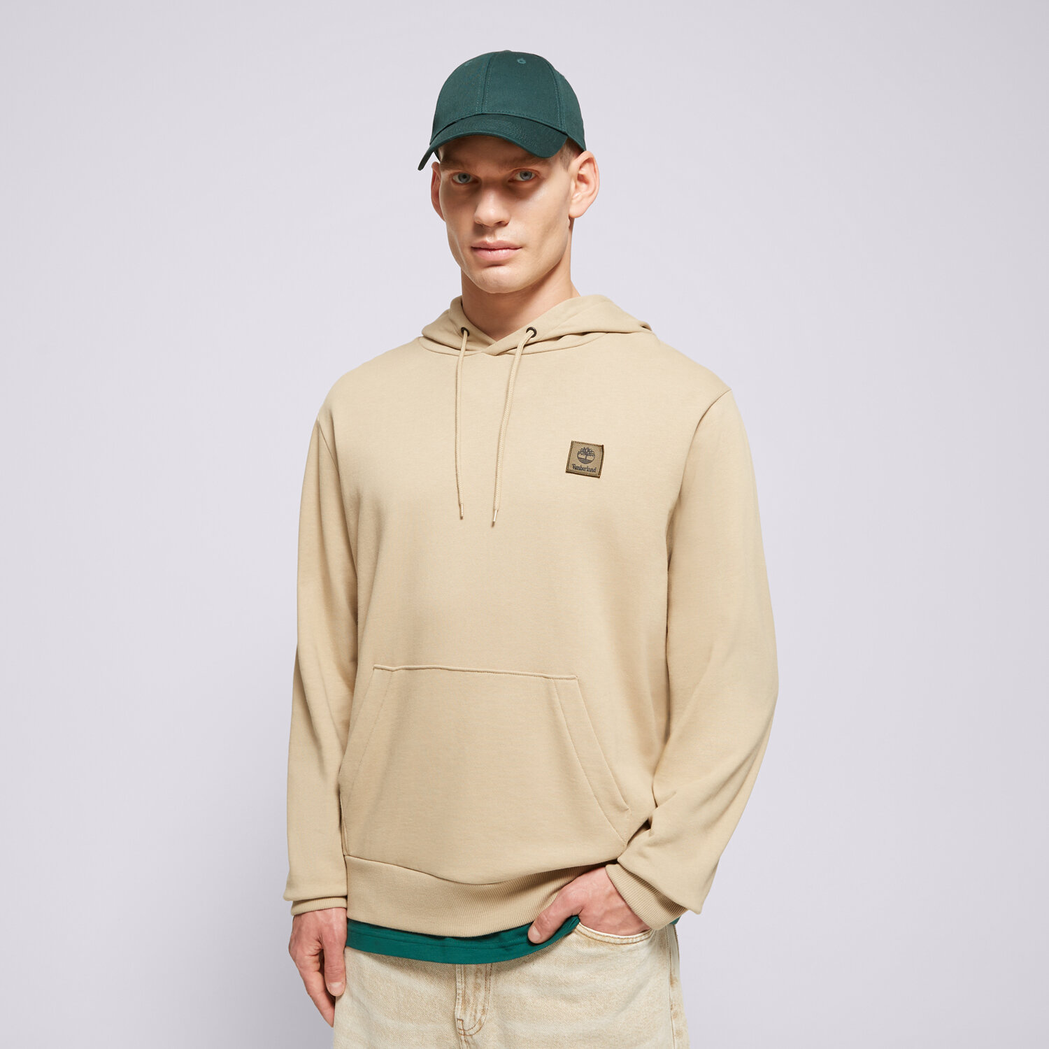 Moški pulover TIMBERLAND JOPICA S KAPUCO WOVEN BADGE (LB) HOODIE LEMON PEP TB0A2NFXDH41 bež