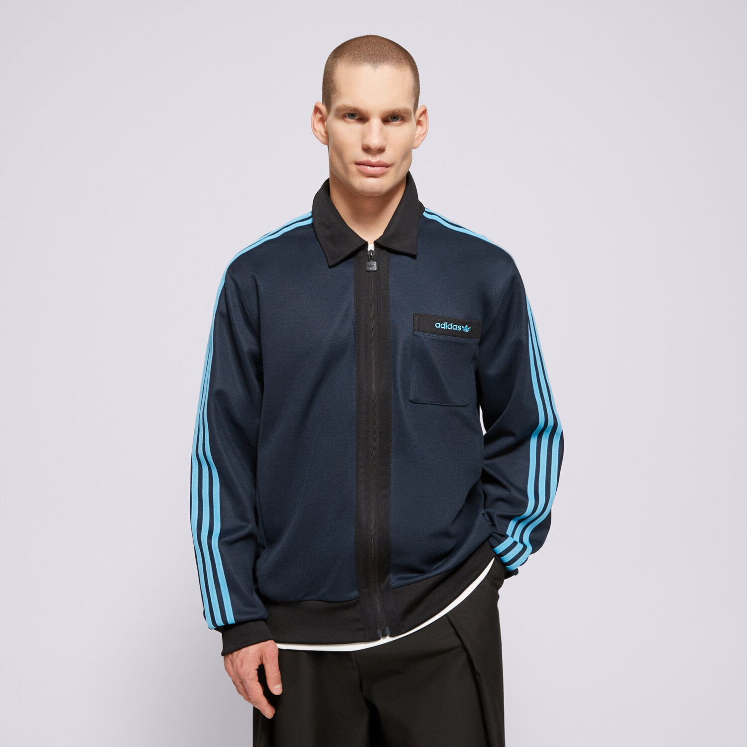 Moški pulover ADIDAS JOPICA RAZPENJANA TT JC8361 mornarsko modra