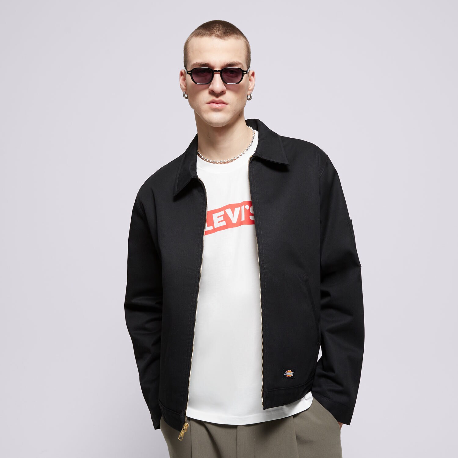 Moška jakna za prehodni čas DICKIES JAKNA M LINED EISENHOWER JACKET REC DK0A4XK4BLK1 črna