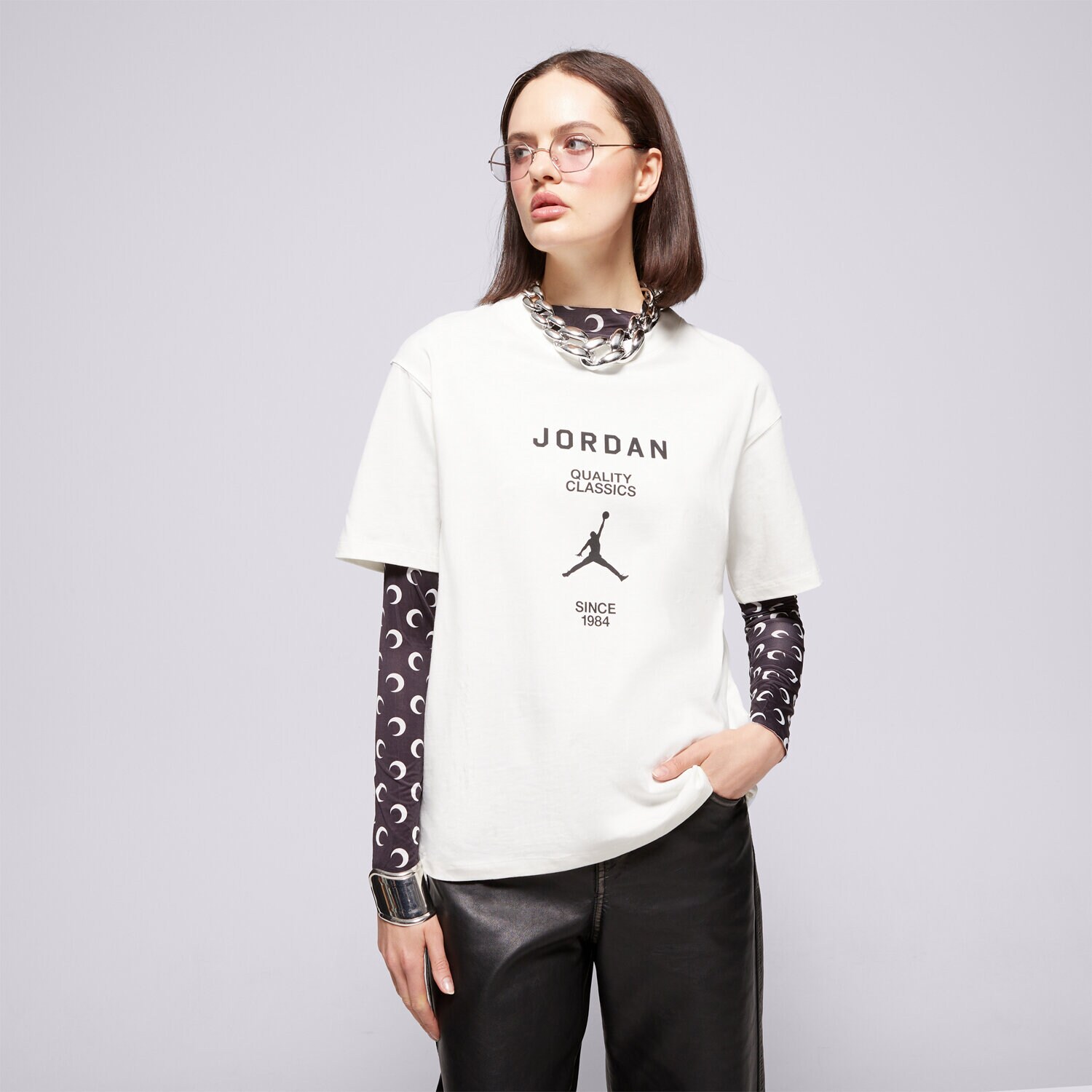 Ženska majica s kratkimi rokavi T SHIRT W JORDAN SS GF GFX TEE JQC FZ0617-133 bež
