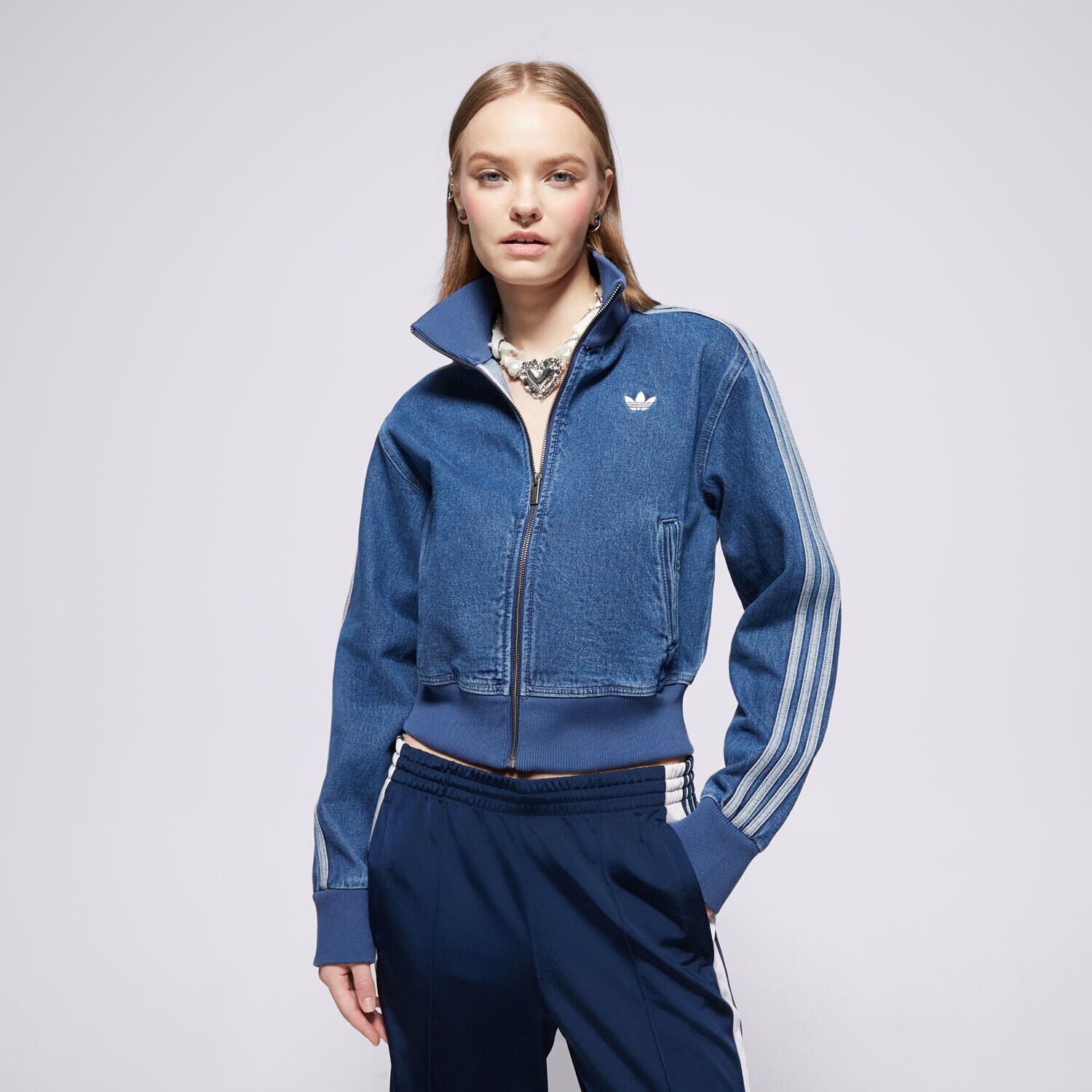 Ženska jakna za prehodni čas ADIDAS JAKNA DENIM TT JD2570 modra