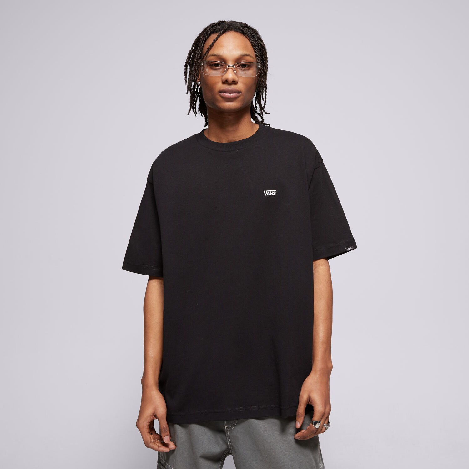 Moška majica s kratkimi rokavi VANS T-SHIRT LEFT CHEST II LOOSE SS VN000P1PBLK1 črna