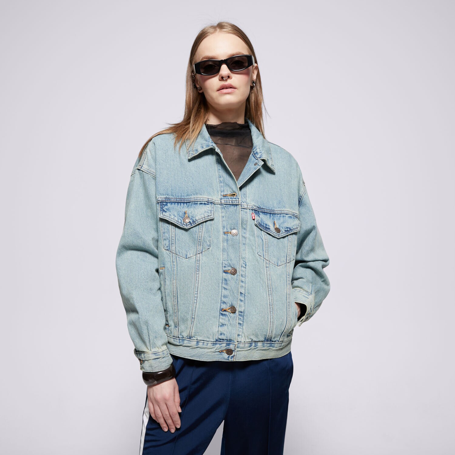 Ženska jakna za prehodni čas LEVI'S JAKNA 90S TRUCKER A1743-0135 modra