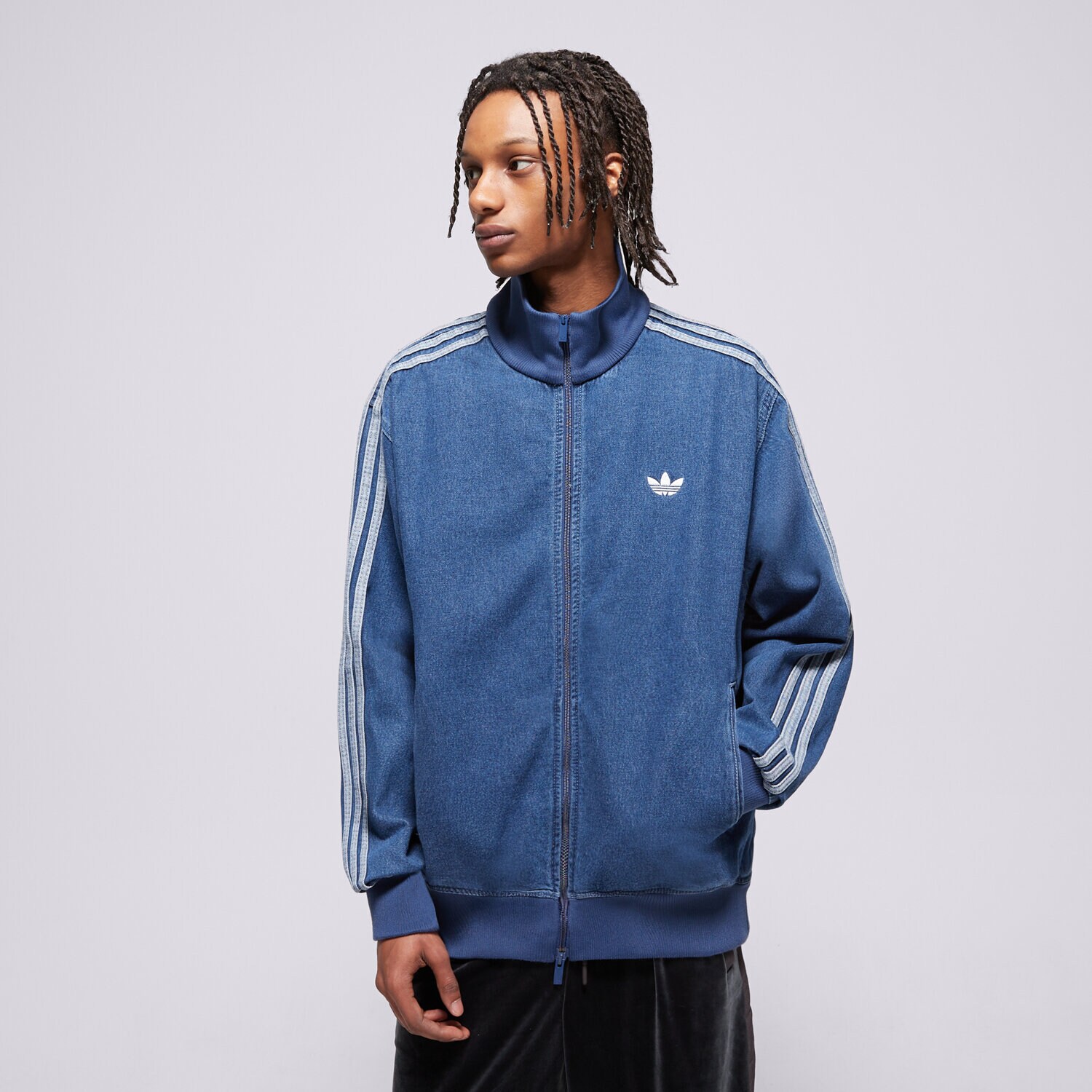Moški pulover ADIDAS JOPICA RAZPENJANA DENIM FB TT JC6233 modra