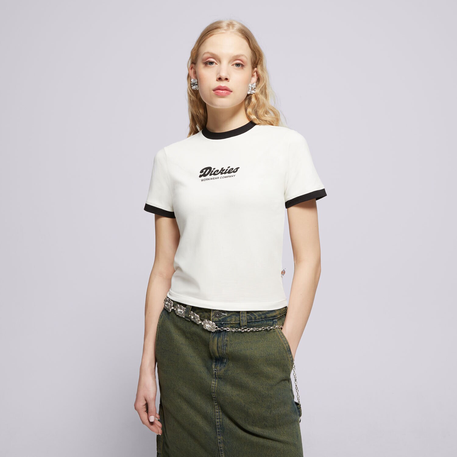 Ženska majica s kratkimi rokavi DICKIES T-SHIRT LEWISTOWN RINGER SS TEE W DK0A4Z8IC481 bež