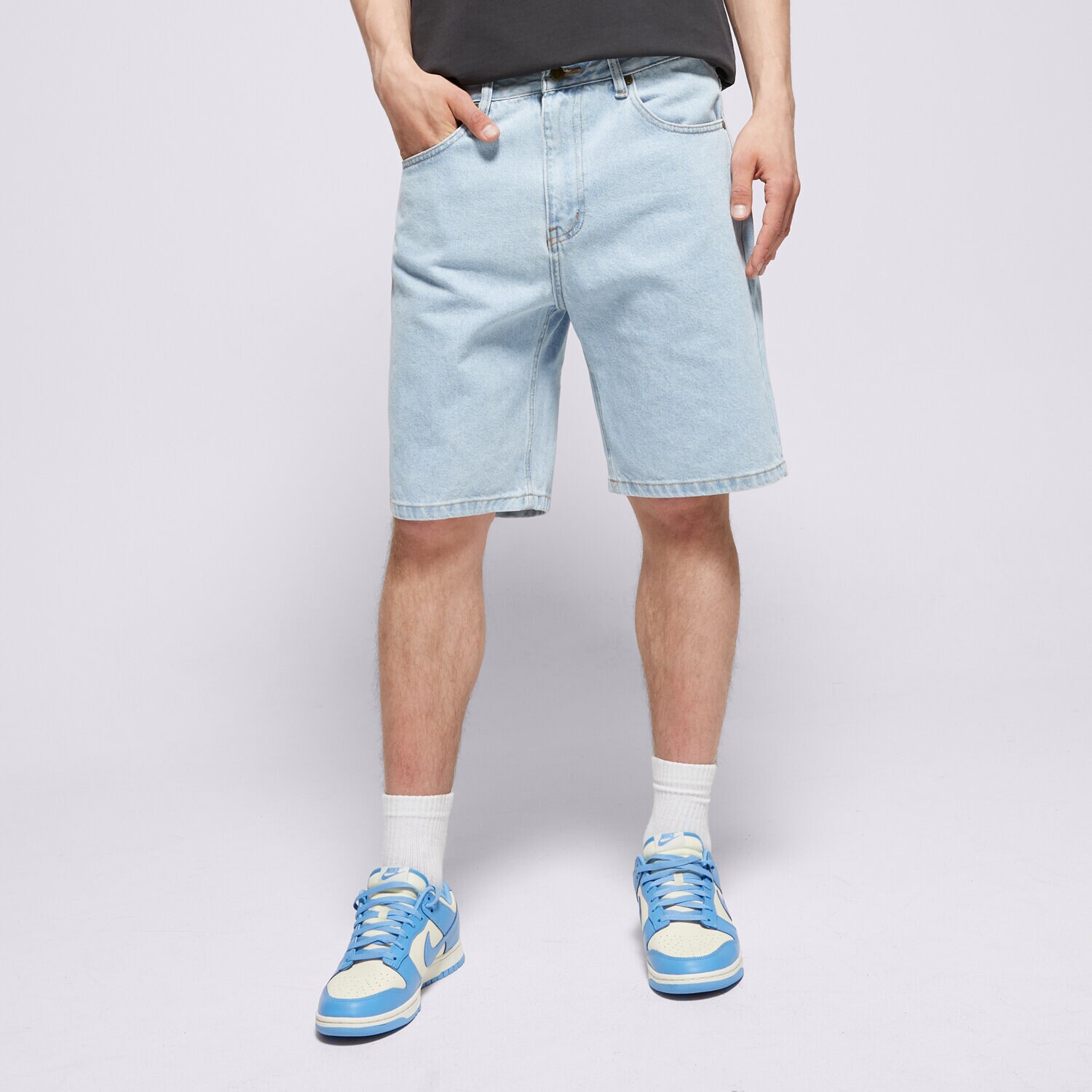 Moški kratke hlače PROSTO KRATKE HLAČE JEANS SHORTS BAGGY SHIZZO KL251MPAN7041 modra