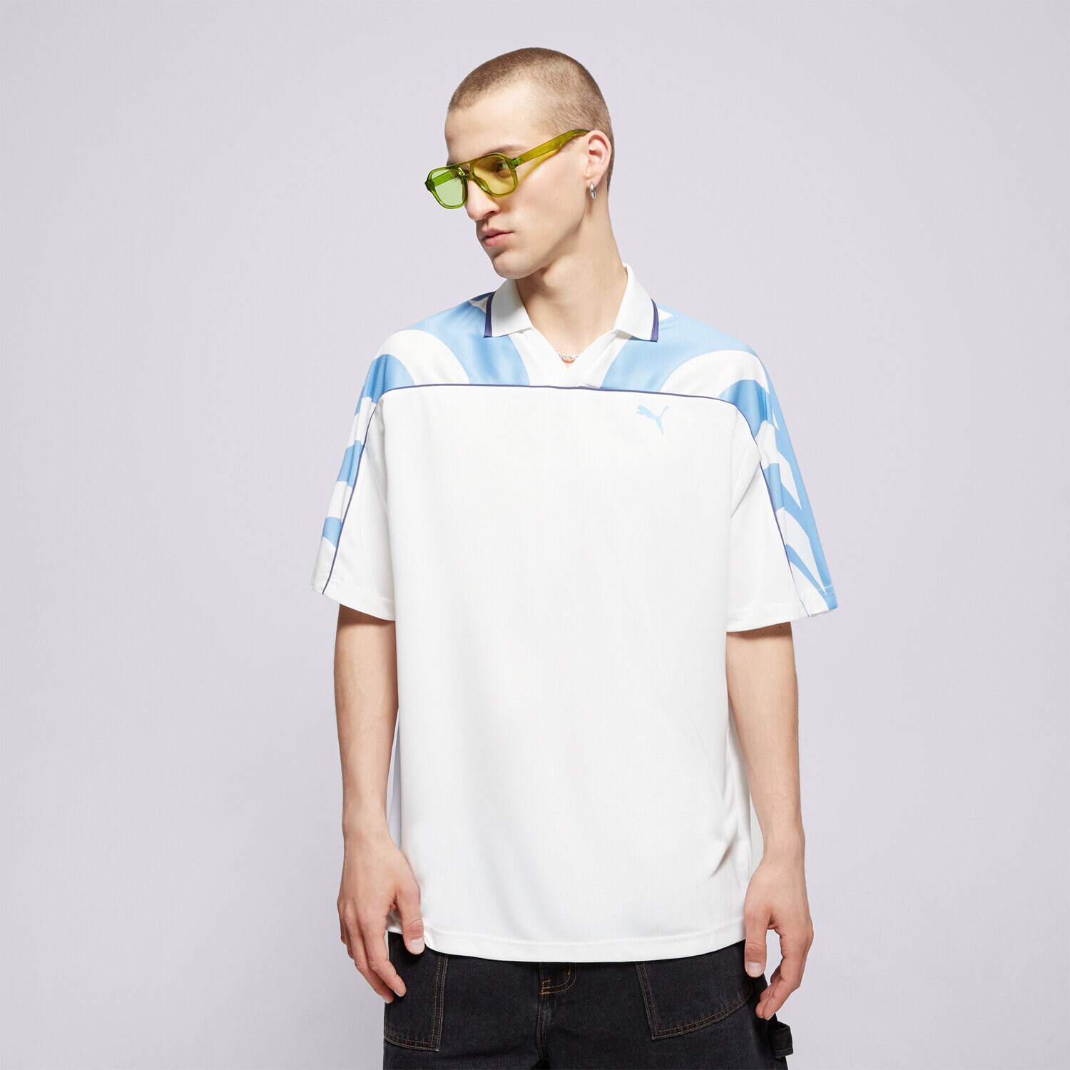 Moška majica s kratkimi rokavi PUMA T-SHIRT FUTURE.PUMA.ARCHIVE RELAXED FOOTBALL JERSEY 629687 02 bela