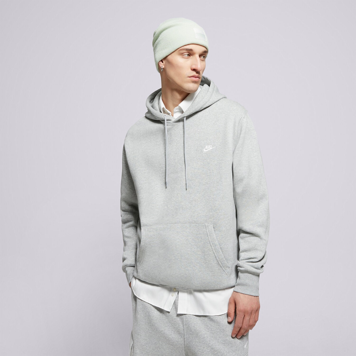 Moški pulover NIKE JOPICA S KAPUCO M NK CLUB BB PO HOODIE FN3859-063 siva