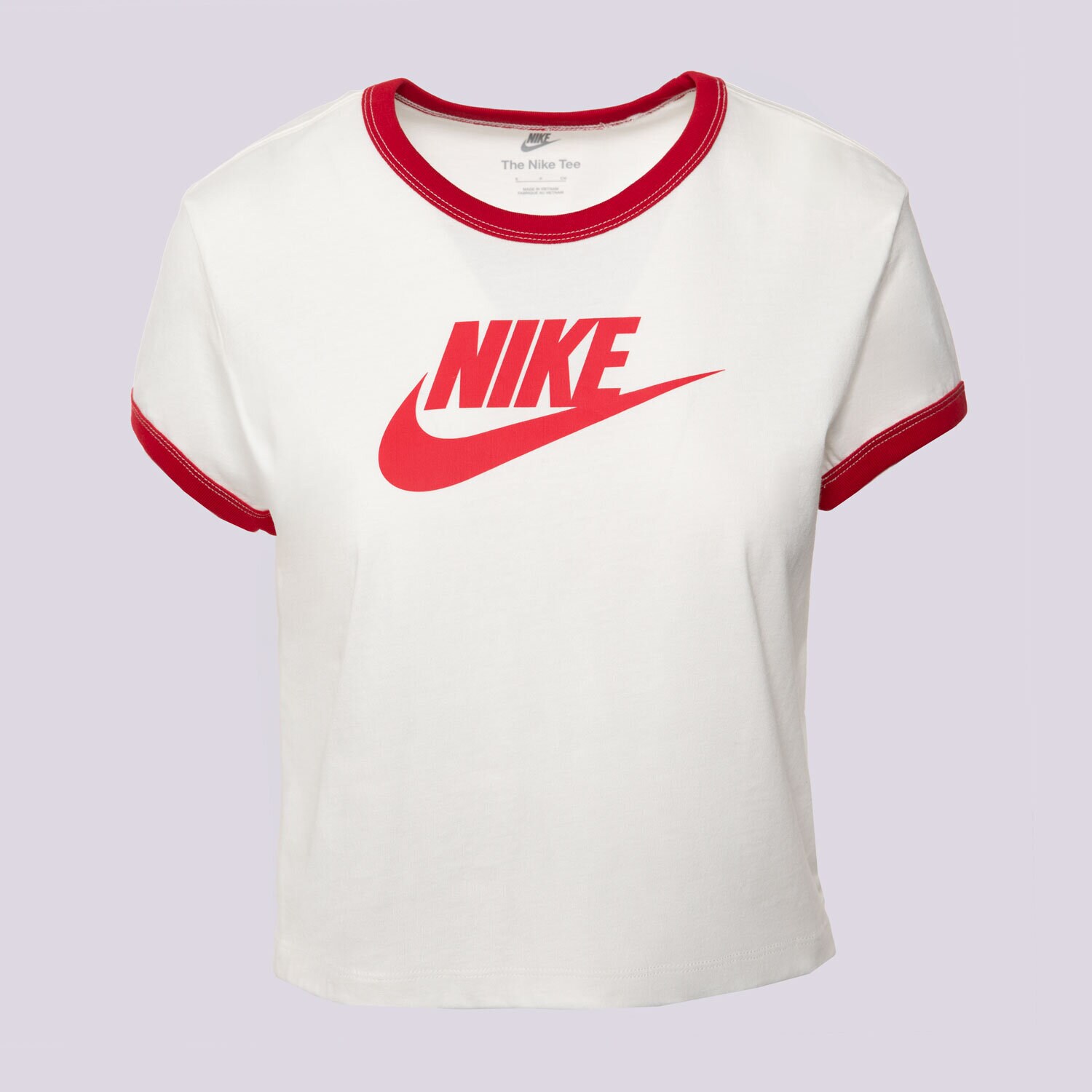 Ženska majica s kratkimi rokavi NIKE T-SHIRT W NSW SS RINGER TEE VNTG RUN IF4072-133 kremna barva