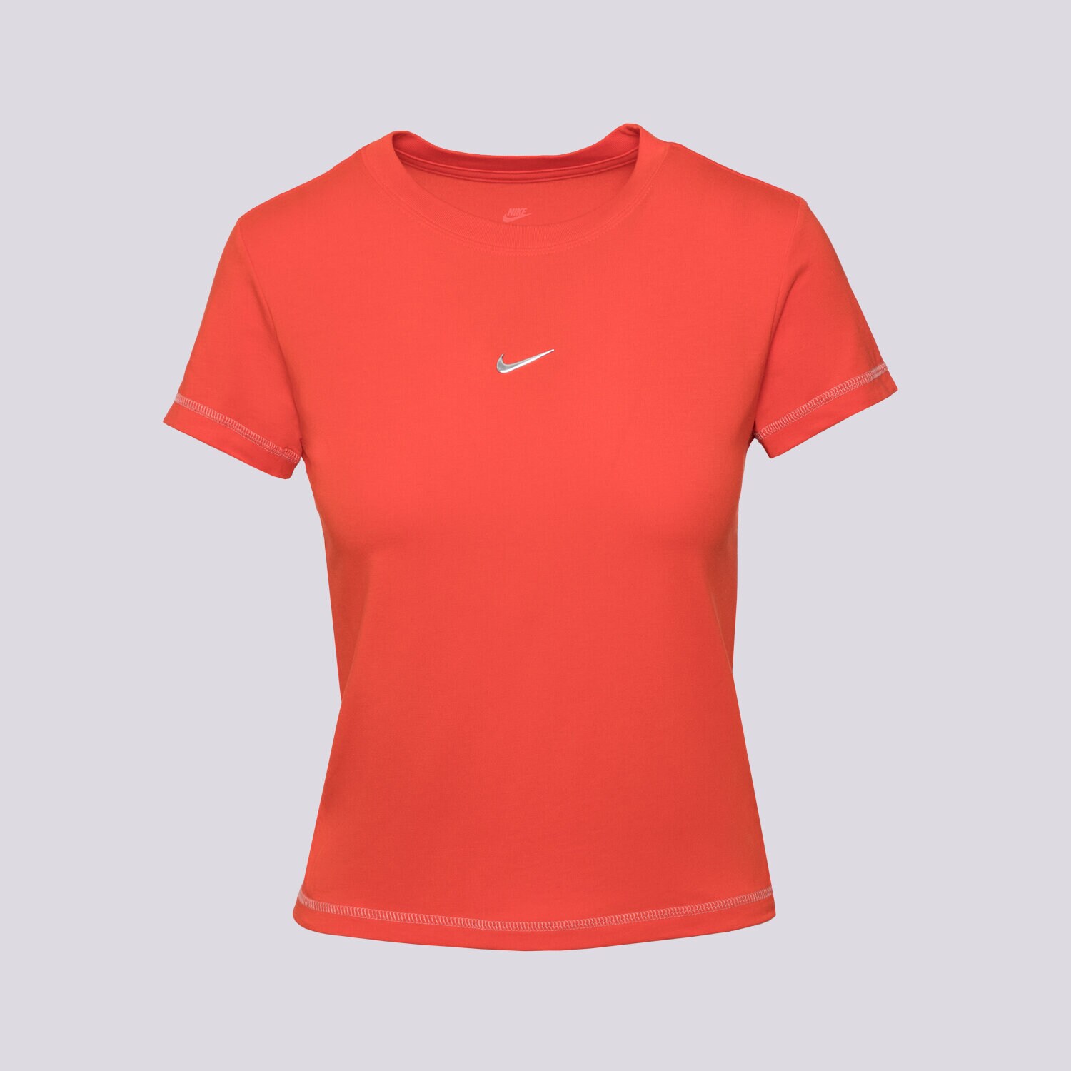 Ženska majica s kratkimi rokavi NIKE T-SHIRT W NSW CHLL KNT MD CRP GLS HV6525-633 rdeča