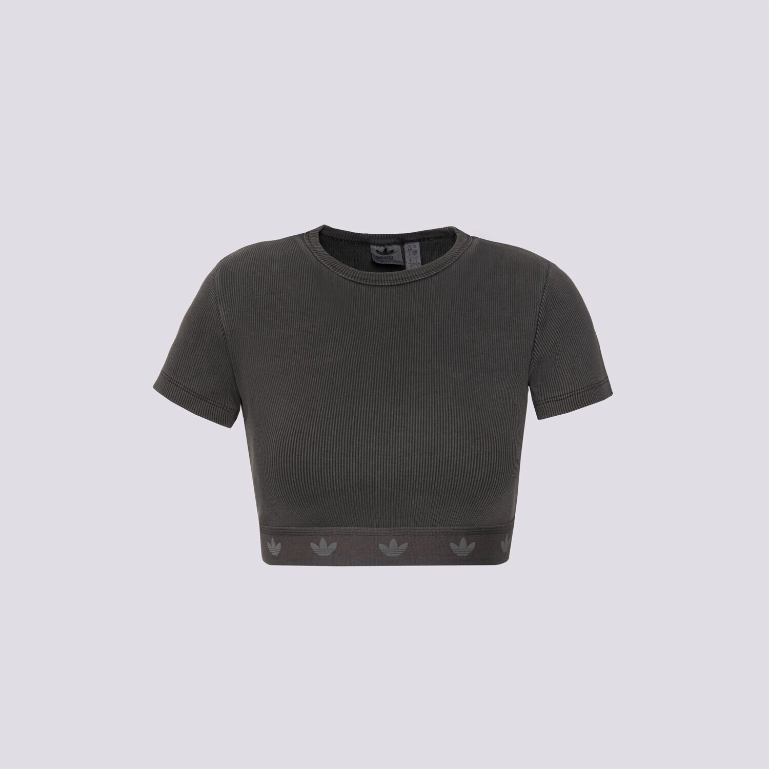 Ženska majica s kratkimi rokavi ADIDAS T-SHIRT RIB SS MAJICA JD0041 siva