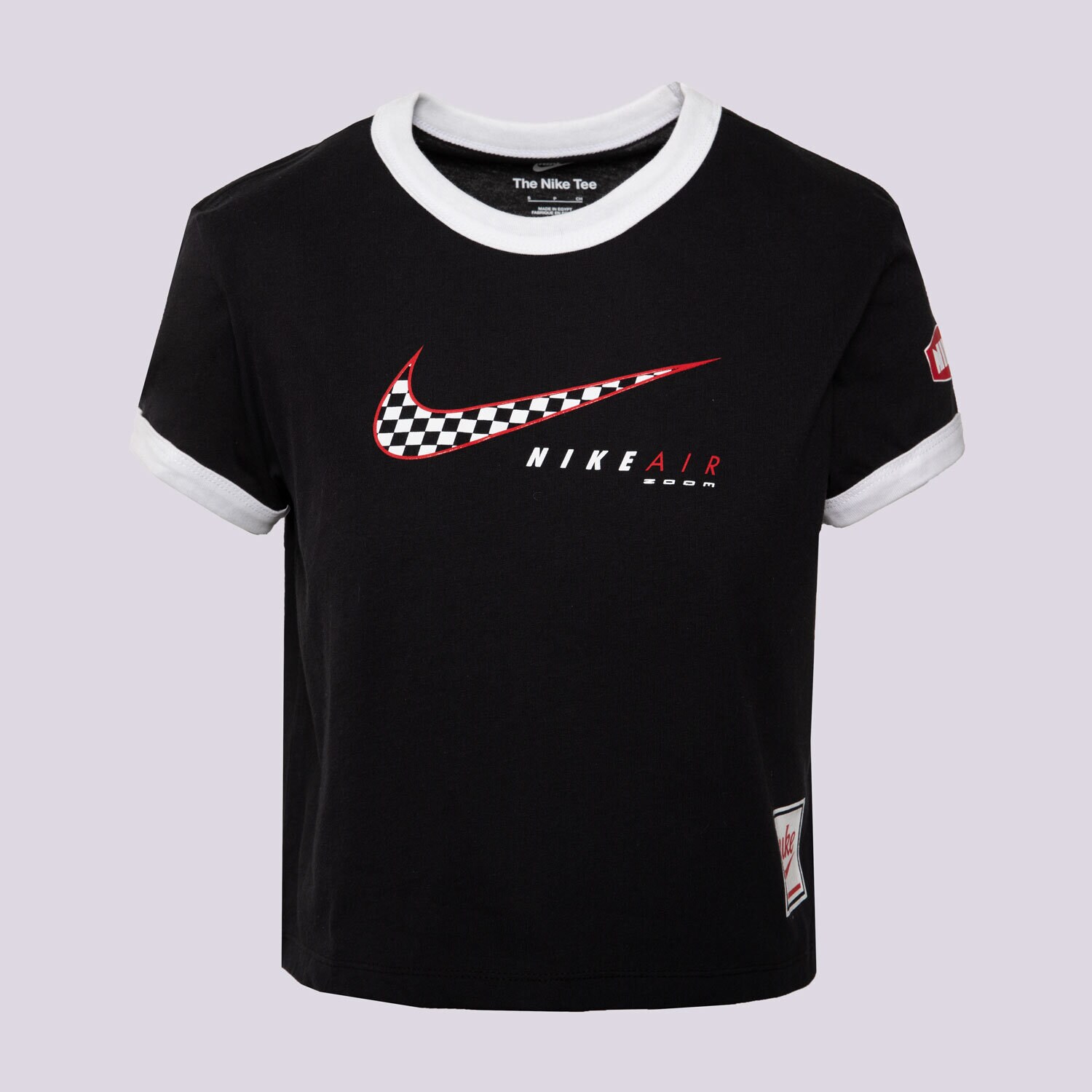 Ženska majica s kratkimi rokavi NIKE T-SHIRT W NSW CLUB SS TEE MOTO RGR HQ1707-010 črna