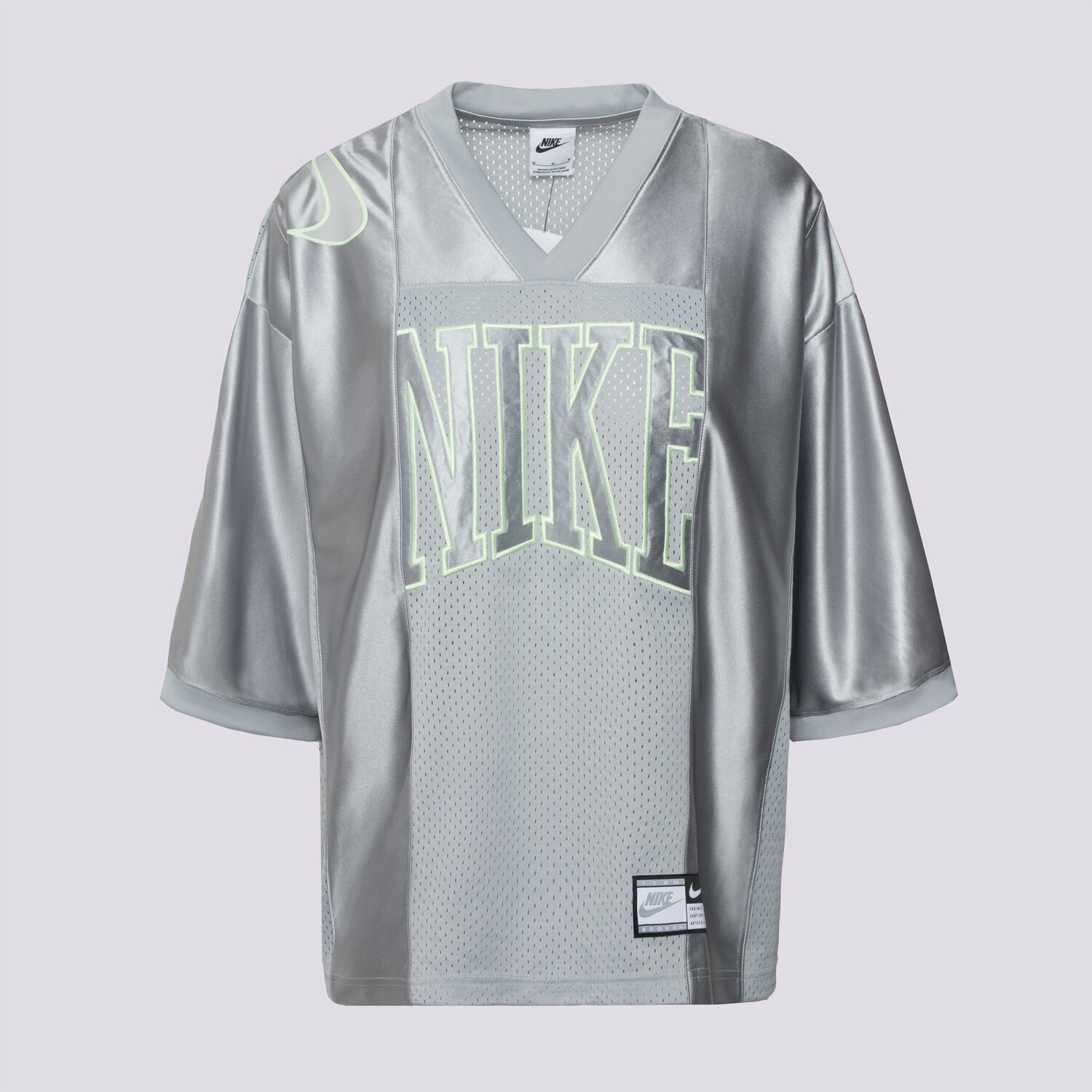 Ženska majica s kratkimi rokavi NIKE T-SHIRT W NSW STREET SS GX JRSY MAJICA HJ0280-077 srebrna