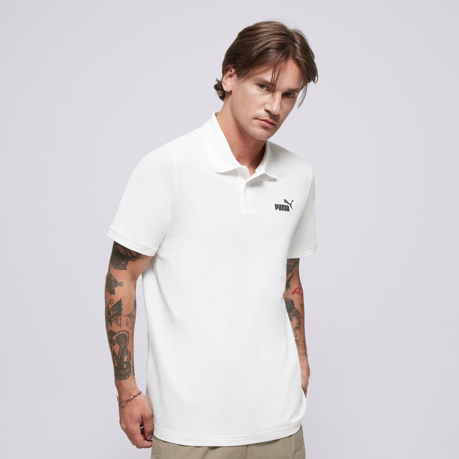 Moška majica s kratkimi rokavi PUMA POLO ESS NO. 1 LOGO PIQUE 68255202 bela